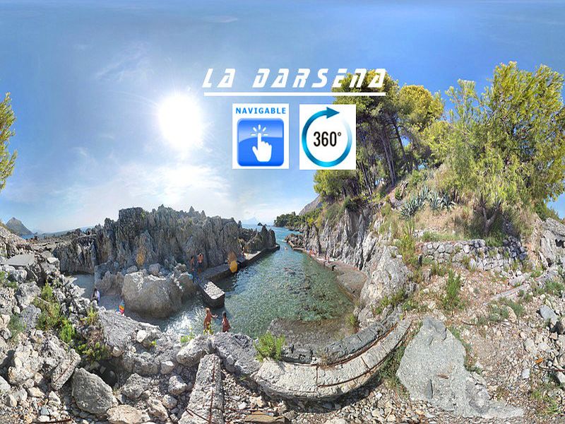 fotografia navigabile la darsena di maratea a 360 gradi